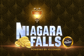 Okładka gry Niagara Falls z zamarzniętym wodospadem